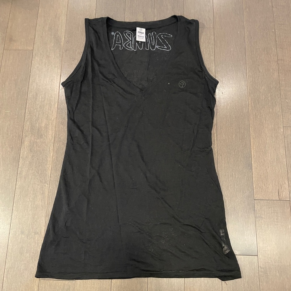 Zumba Fitness Black V-Neck Tee
